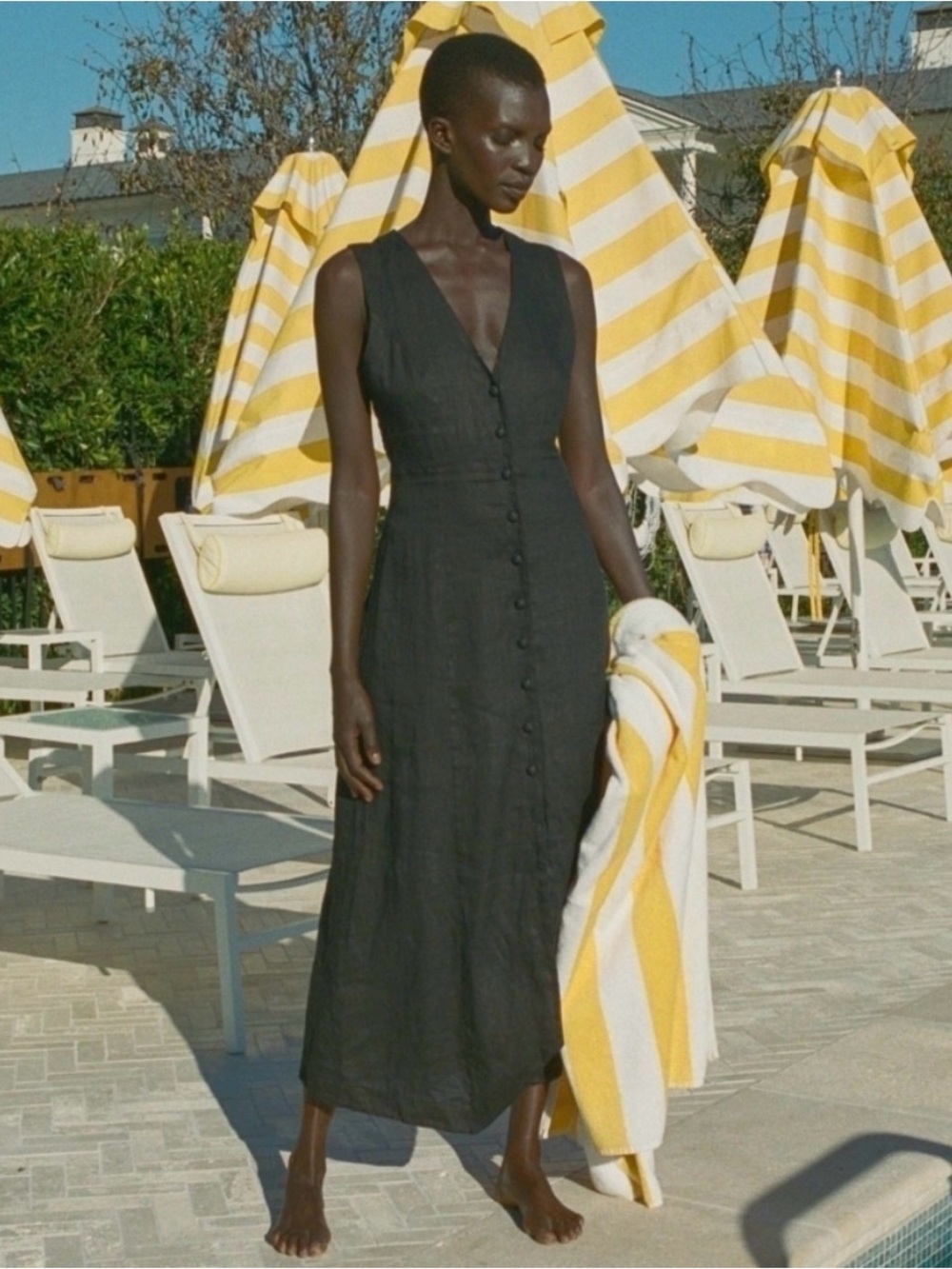 Doen Allene Linen midi dress
